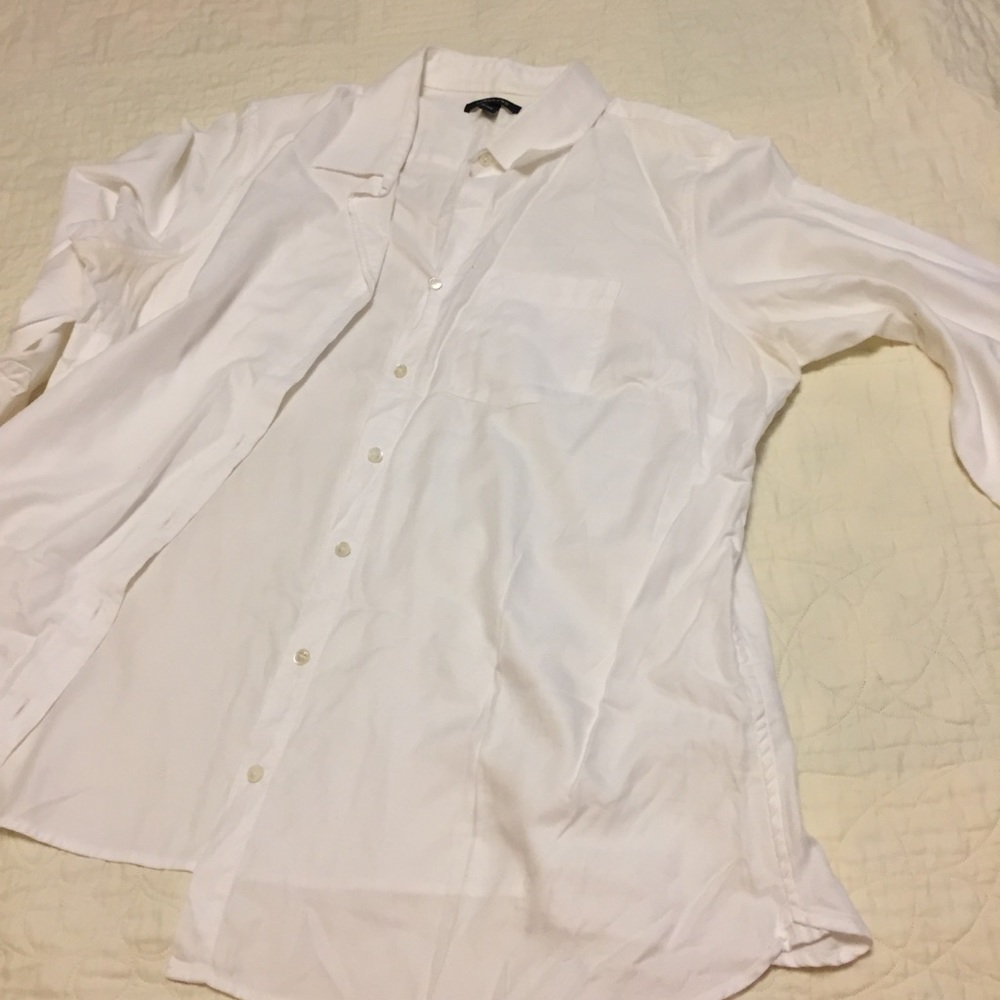 18w Lands End white oxford shirt